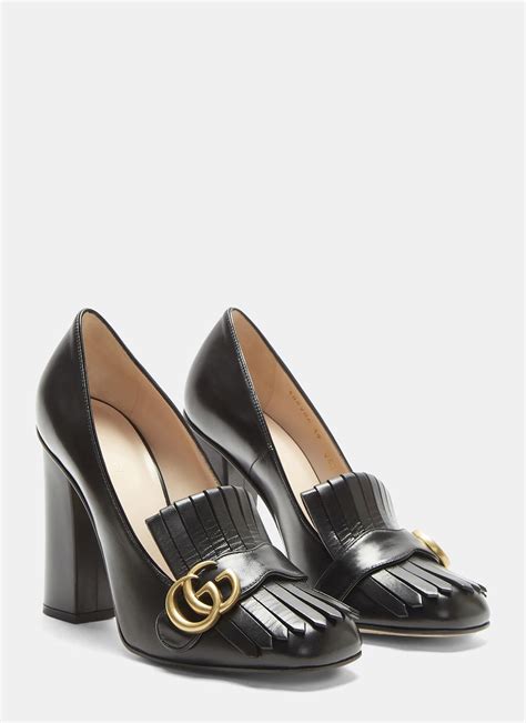 gucci fringe heels|gucci heels size 10.